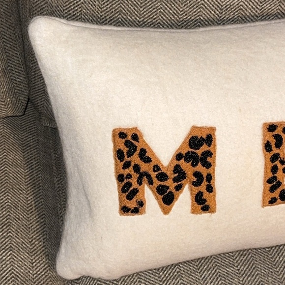 Anthropologie Home Accent Wool Pillow Merci 12”X27” - Picture 2 of 15